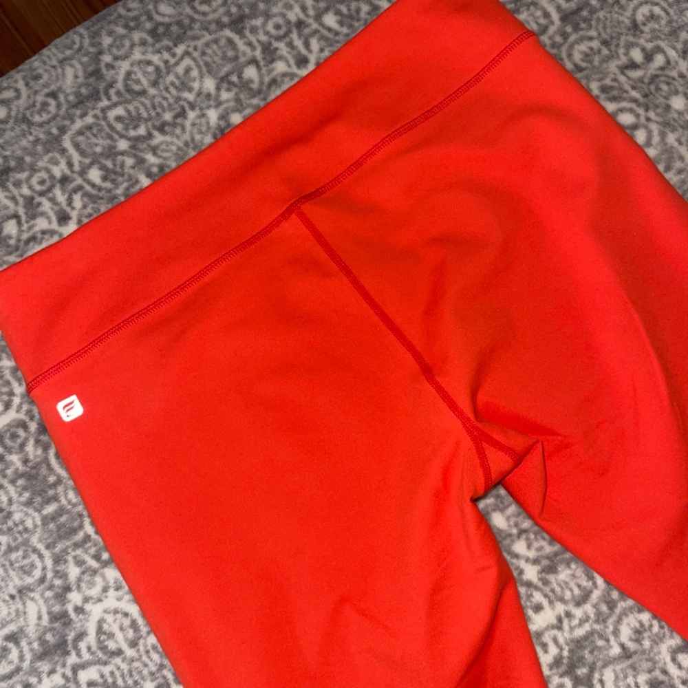 Fabletics Orange Knee Length Cropped Compression … - image 8
